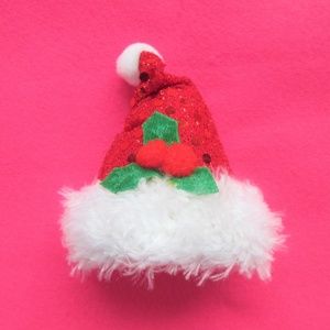 nwt ugly christmas santa hat red xmas hair clip